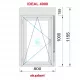 Windows Pvc Tilt and Turn 800X1155 Single Left  White Glass Clear with Roller shutters