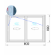 Fenêtre coulissante Pvc 800x500 Blanc Verre Transparent Fenêtre coulissante Pvc 800x500 Blanc Verre Transparent