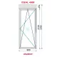 Porta-janela Oscilo-batente 900X2285 1F Direita (com Estore) Branco Vidro Transparente Maçaneta Interior/Exterior com fechadura