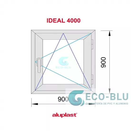 Fenêtre PVC 900x900 oscillo-battant Blanc Droite Verre Transparent Fenêtre PVC 900x900 oscillo-battant Blanc Droite Verre Transparent