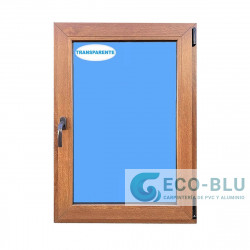 Windows Upvc Tilt and Turn 700X1000 Single Right Golden Oak Glass Transparent