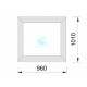 Finestra Fissa PVC 960x1010 Bianco/Grigio Antracite Vetro Trasparente