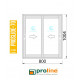 Ventana PVC 800x1004 Blanca Corredera Vidrio Transparente