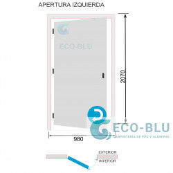 Puerta GRANADA LISO Serie 55 Izquierda OUTLET