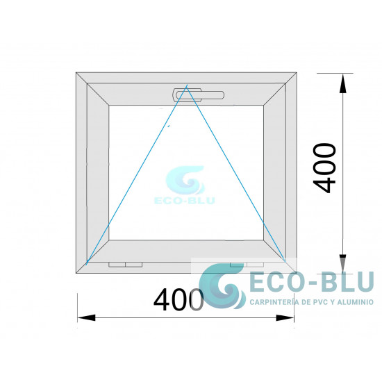 Finestra a vasistas PVC 400x400 Quercia Dorata Vetro trasparente