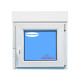 Fenêtre PVC 1190x1245 oscillo-battant Blanc Droite avec Volet roulant Verre Transparent Fenêtre PVC 1190x1245 oscillo-battant Blanc Droite avec Volet roulant Verre Transparent