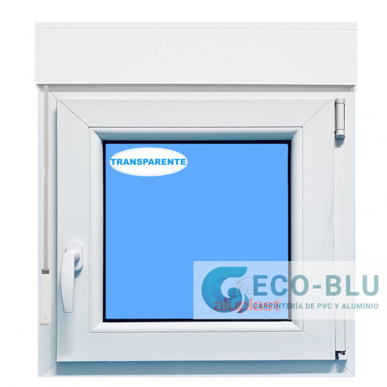 Windows Pvc Tilt and Turn 1140x1420 Single Right  White Glass Clear with Roller shutters
