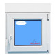 Windows Pvc Tilt and Turn 1140x1420 Single Right  White Glass Clear with Roller shutters