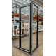 Porte balcone  820x2500 Nero con traverse Sinistra