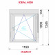 Fenêtre PVC 1190x1245 oscillo-battant Blanc Droite avec Volet roulant Verre Transparent Fenêtre PVC 1190x1245 oscillo-battant Blanc Droite avec Volet roulant Verre Transparent