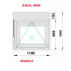 Ventana PVC Oscilante 1010X960 (Persiana) Blanco/Caoba