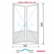 Porte-fenetre 945x1885 Noyer