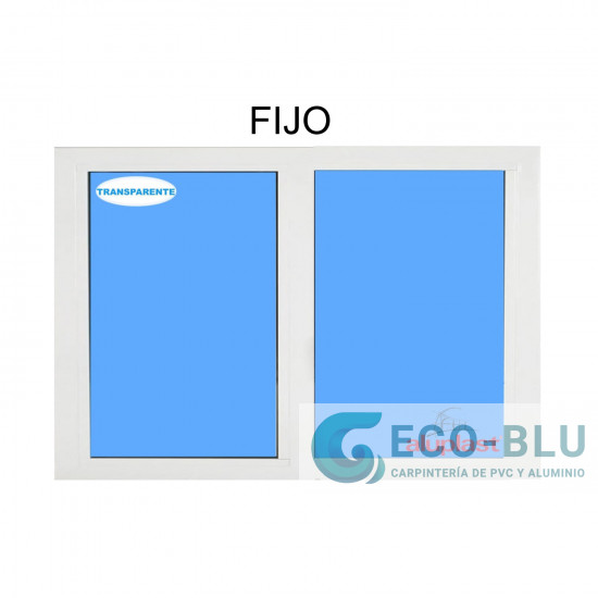 Fenêtre Fixe PVC 1980x1415  Blanc Verre Transparent