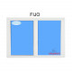 Fenêtre Fixe PVC 1980x1415  Blanc Verre Transparent
