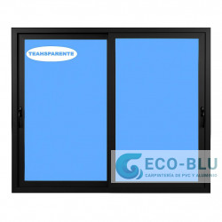 Porta scorrevole 2800x2400 Nero Vetro Trasparente di sicurezza