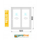 Ventana PVC 820x960 Blanca Corredera Vidrio Transparente