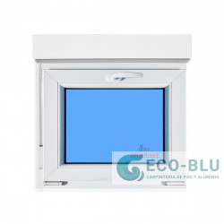 Ventana PVC Oscilante 1010X960 (Persiana) Blanco/Caoba