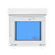 Ventana PVC Oscilante 1010X960 (Persiana) Blanco/Caoba