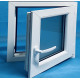 Ventana PVC 600x500 Blanca Oscilobatiente Derecha Vidrio Mate