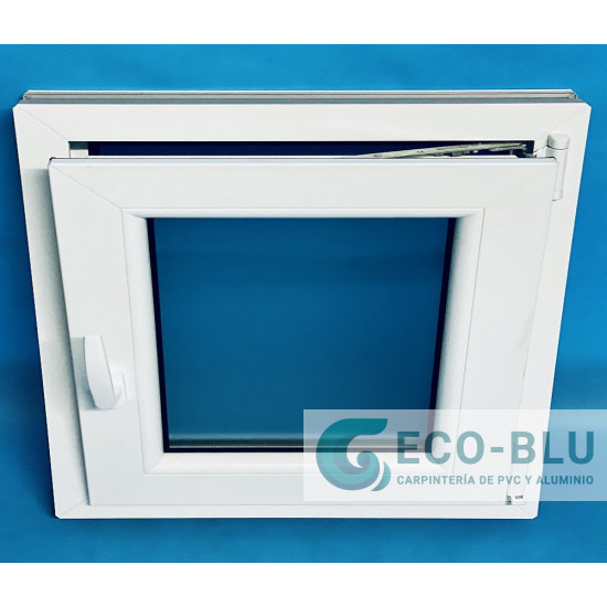 Ventana PVC 600x500 Blanca Oscilobatiente Derecha Vidrio Mate