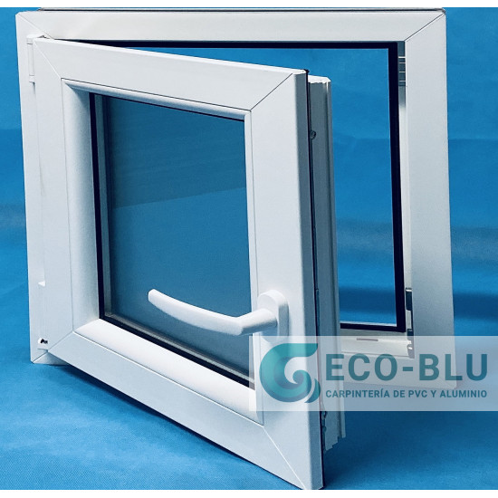 Windows Upvc Tilt and Turn 600X500 Single Left White Glass Frosted