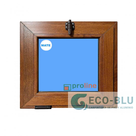 Finestra PVC a battente 600x500 Quercia Dorata  Vetro smerigliato