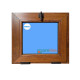 Finestra PVC a battente 600x500 Quercia Dorata  Vetro smerigliato