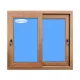 Sliding Window Pvc 1000x1000 Golden Oak Glass Clear