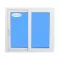 Ventana PVC 808x989 Blanca Corredera Vidrio Transparente