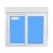 Janela de Correr 1000X1155 (com Estore) Branco Vidro Transparente