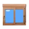 Fenêtre coulissante Pvc 1000x1155 Chêne doré avec Volet roulant Verre Transparent