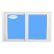 Fenêtre coulissante Pvc 800x500 Blanc Verre Transparent