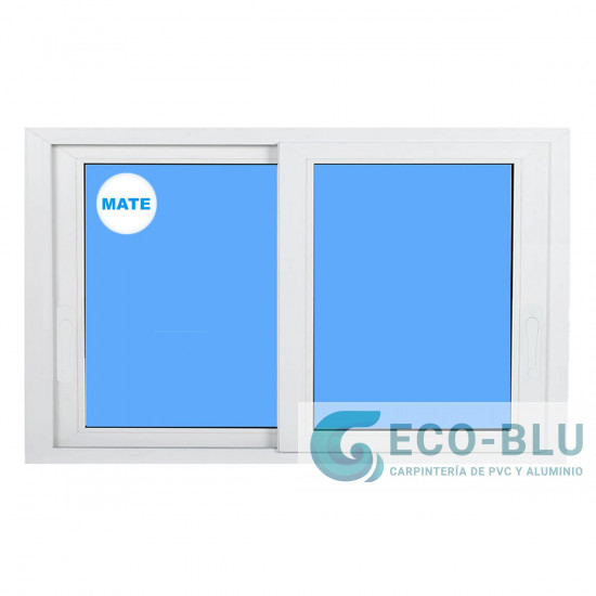 Sliding Window UPvc 800x500 White Glass Frosted