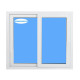 Schiebefenster PVC 800x800 Weiss Sauberes Glas