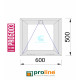 Finestra PVC a battente 600x500 Quercia Dorata  Vetro smerigliato