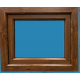 Finestra PVC a battente 600x500 Quercia Dorata  Vetro smerigliato