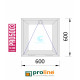 Janela de PVC basculante 600x600 Branco Vidro Granulado