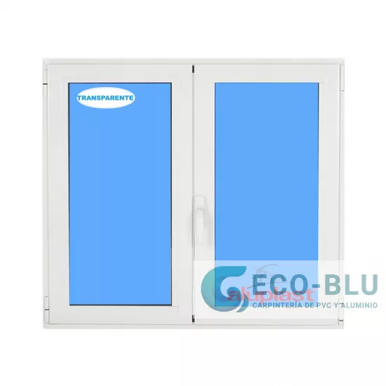 Janela  Oscilo-batente 1200x1200 Branco 2 Folhas Vidro Transparente