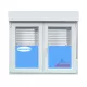Windows Pvc Tilt and Turn 1400x1155 Double White Glass Clear with Roller shutters Windows Pvc Tilt and Turn 1400x1155 Double White Glass Clear with Roller shutters