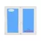 Windows Pvc Tilt and Turn 1000x1000 Double White Glass Clear