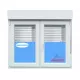 Windows Pvc Tilt and Turn 1000x1155 Double White Glass Clear with Roller shutters