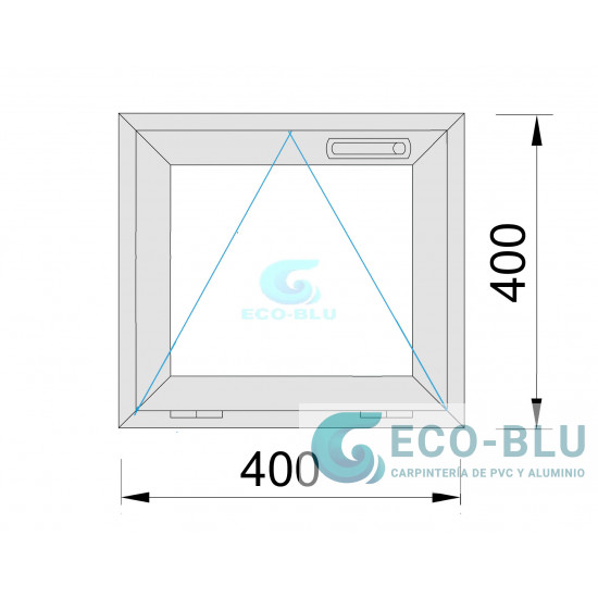 Windows Upvc Bottom-hung 400X400  Golden Oak  Glass Frosted Hidden Crank