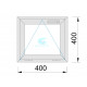 Windows Upvc Bottom-hung 400X400  Golden Oak  Glass Frosted Hidden Crank