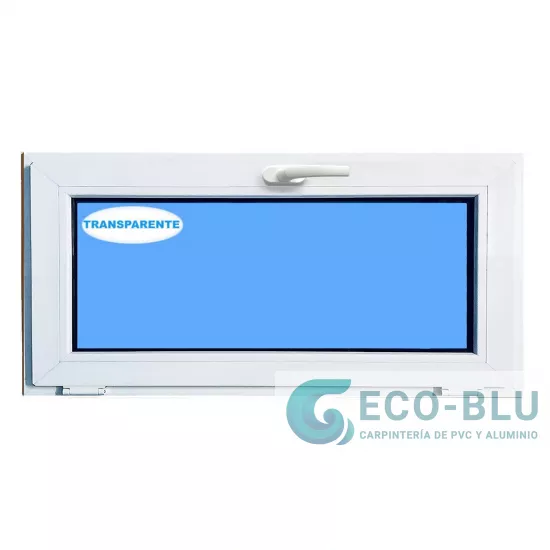 Ventana PVC 1000x500 Blanca Oscilante Vidrio Transparente