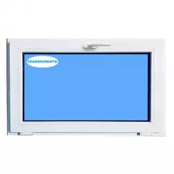 Janela PVC Basculante 1000X800 Branco Vidro Transparente