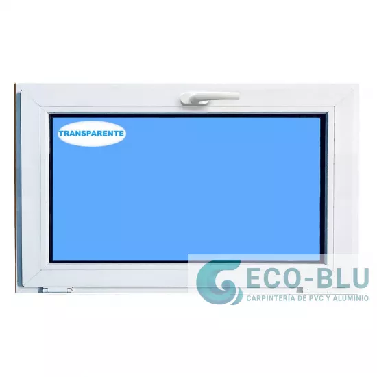 Janela PVC Basculante 1000X800 Branco Vidro Transparente