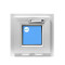 Ventana PVC Oscilante 450X450 Blanca Vidrio Mate Manivela Oculta