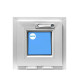 Ventana PVC Oscilante 450X450 Blanca Vidrio Mate Manivela Oculta