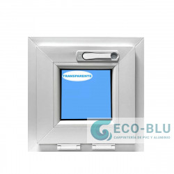 Finestra a vasistas PVC 450x450 Bianco Vetro trasparente Manovella Nascosta
