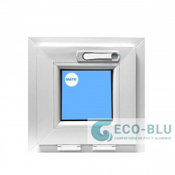 Finestra a vasistas PVC 400x400 Bianco Vetro smerigliato Manovella Nascosta